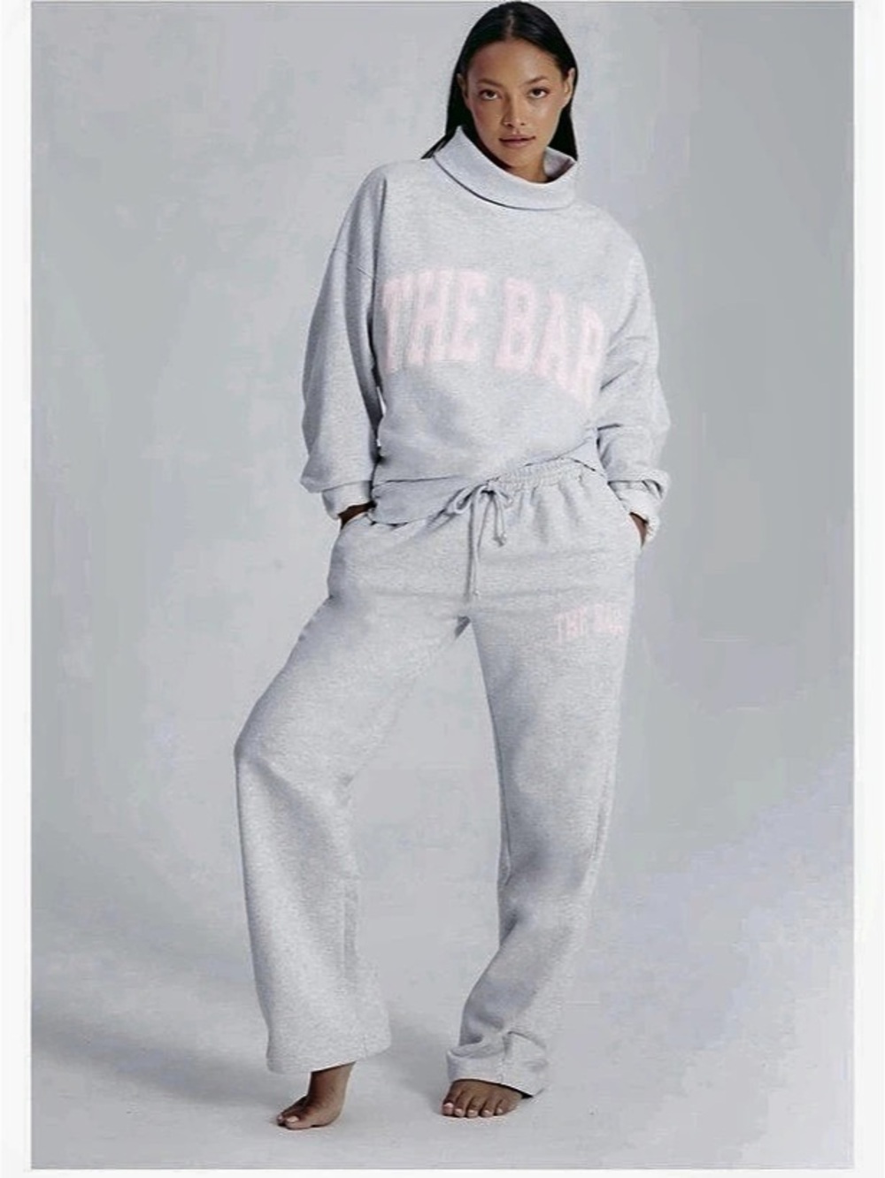 The Bar Wide Leg Gray Sweatpants, Size Small, EUC
